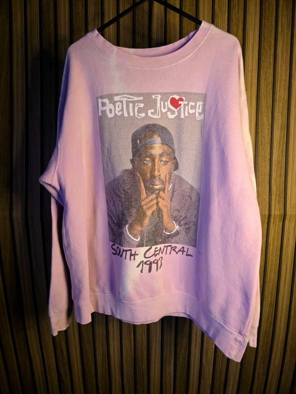 Poetic Justice South Central 1993 Graphic Sweatshirt Pink Medium