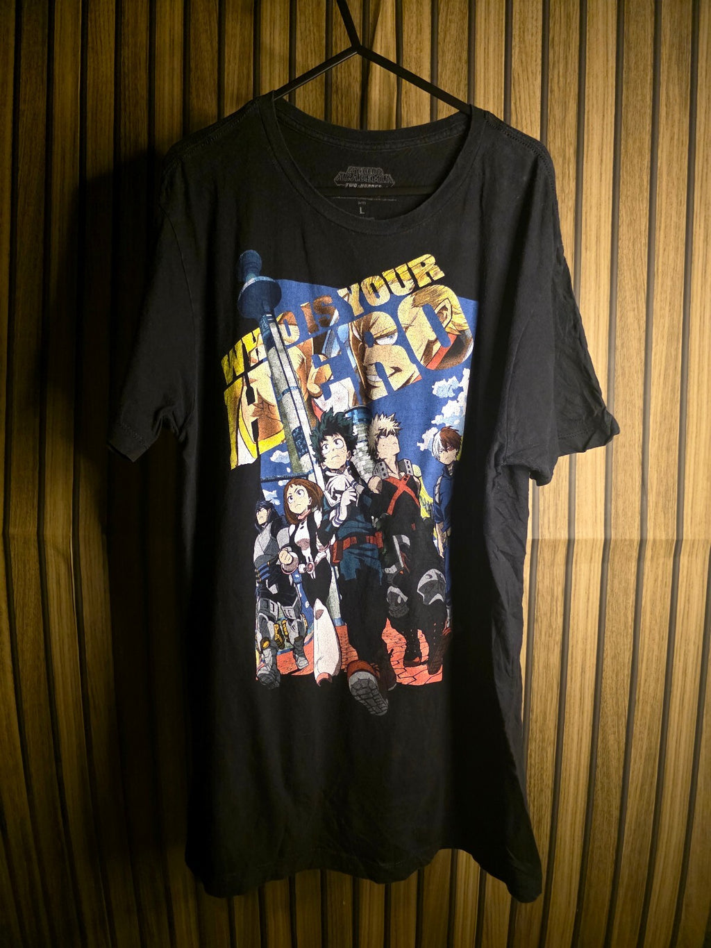 Funimation My Hero Academia Two Heroes Graphic T-Shirt Black Large