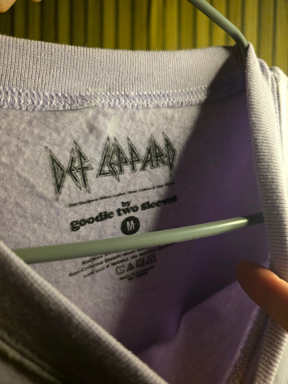 Def Leppard Adrenalize Tour 1992 Sweatshirt Light Purple Medium