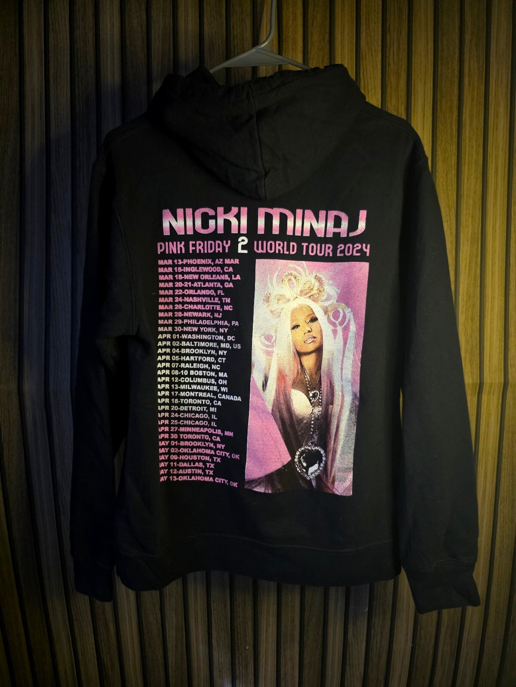 Nicki Minaj Pink Friday 2 Tour Hoodie Black Medium