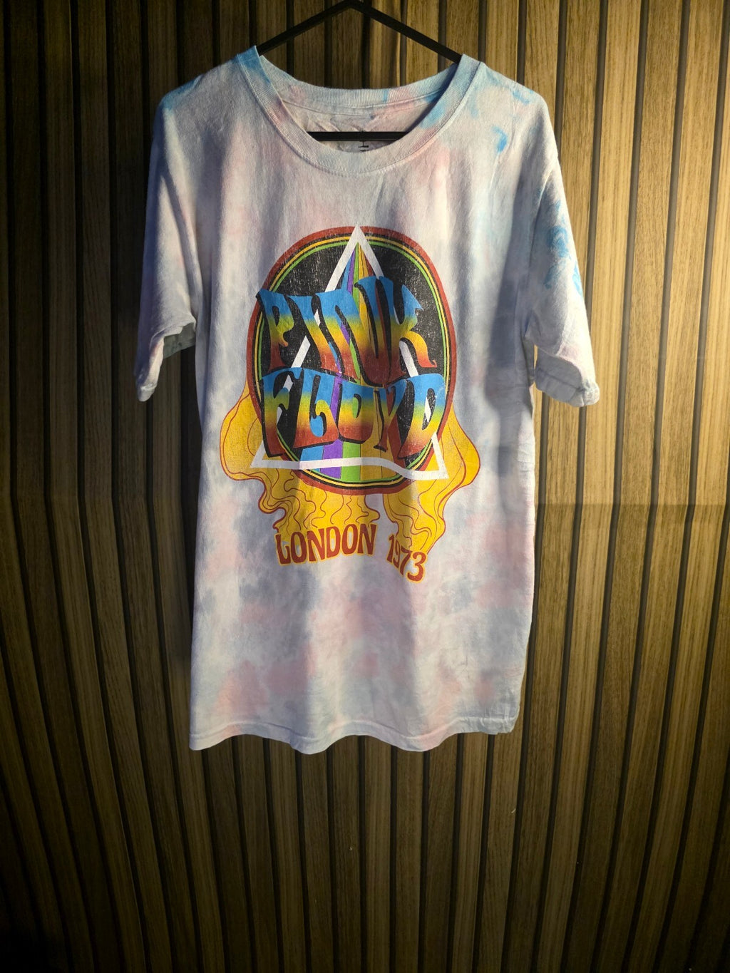 Pink Floyd London 1973 Tie-Dye Graphic T-Shirt Multicolor Small