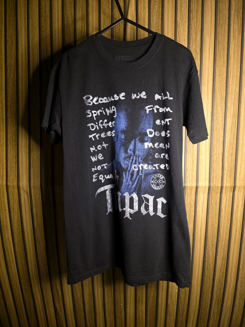 Cross Colours Tupac Graphic Black T-Shirt Small