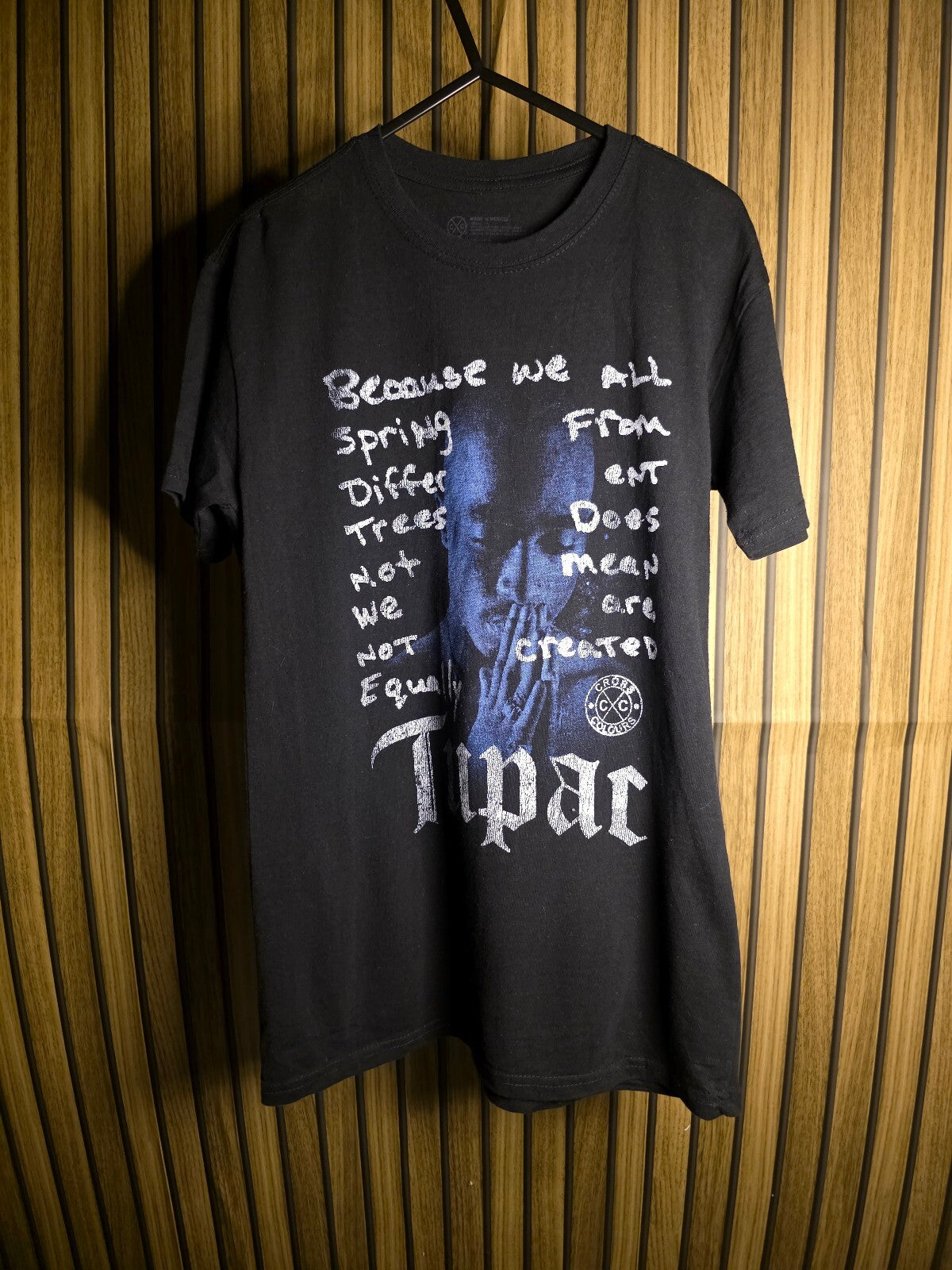 Cross Colours Tupac Graphic Black T-Shirt Small