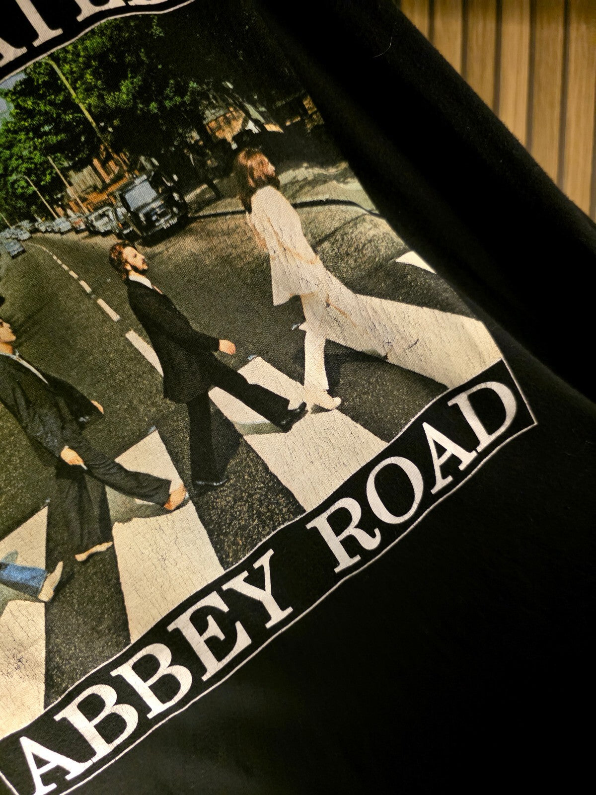 The Beatles Abbey Road Graphic T-Shirt Black Large
