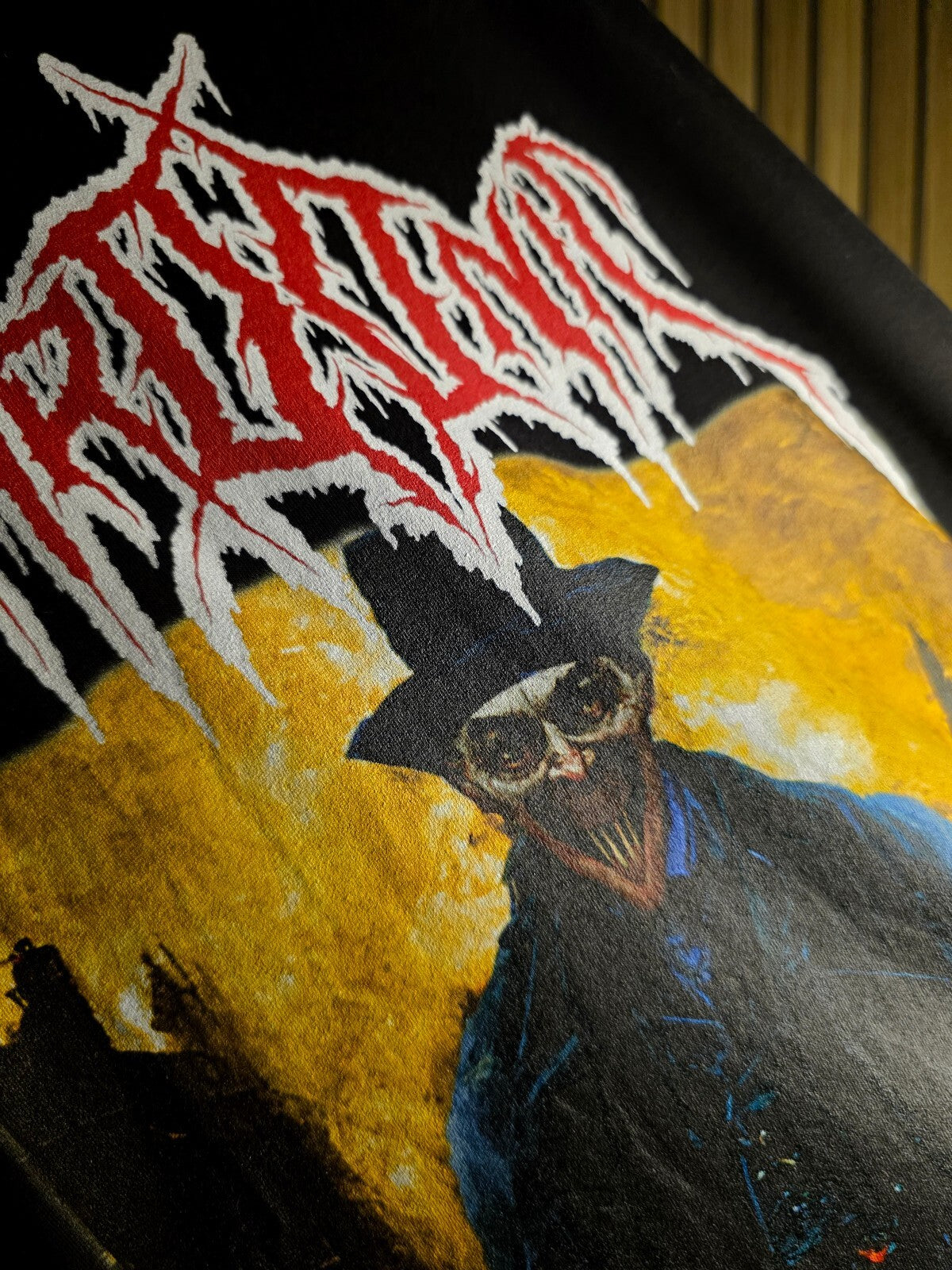 Sardonic German Death Metal Graphic Black T-Shirt Size L