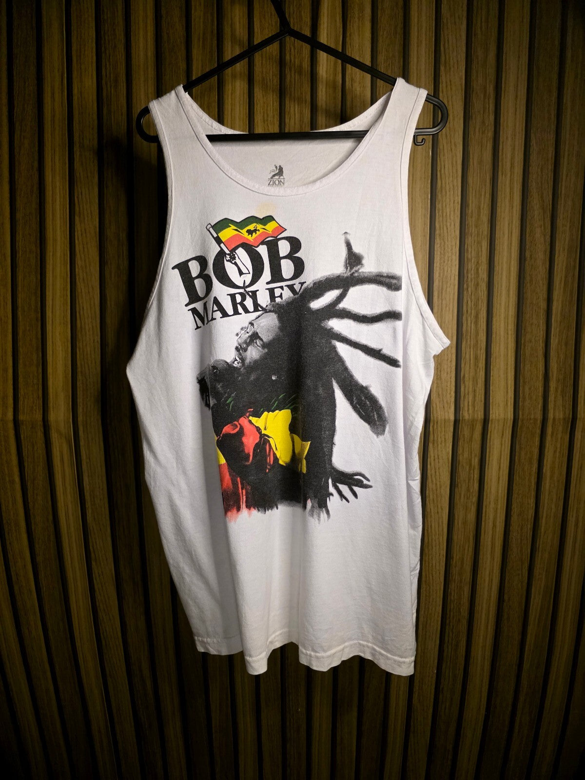 Zion Bob Marley Graphic Tank Top White Medium