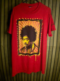 Vintage Style Jimi Hendrix Graphic T-Shirt Red Medium