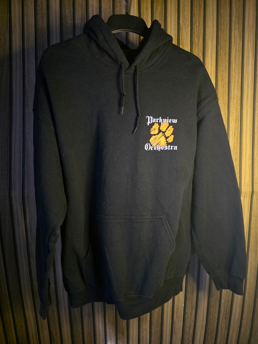 Gildan Parkview Orchestra Black Hoodie with Violin Graphic Size L