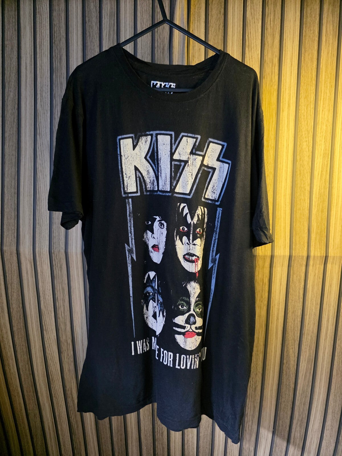 KISS I Was Made For Lovin' You Black Graphic T-Shirt XL