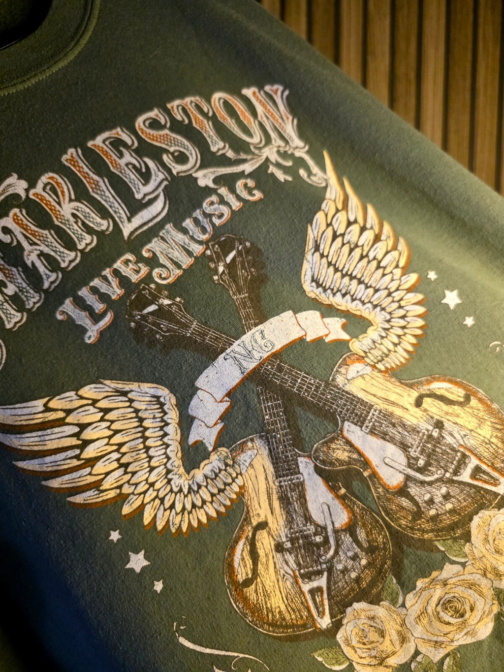 Originality Charleston Live Music Graphic Sweatshirt Green S