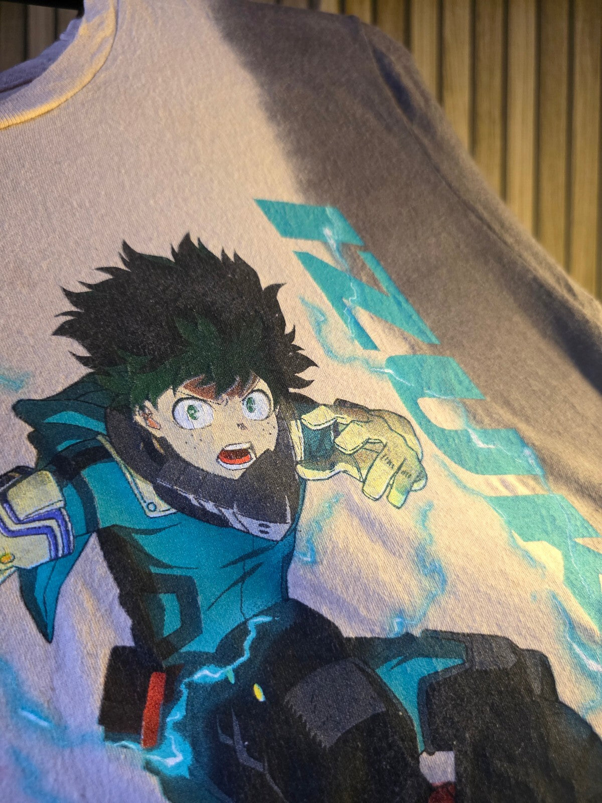 Funimation My Hero Academia Midoriya Graphic T-Shirt Grey Size S