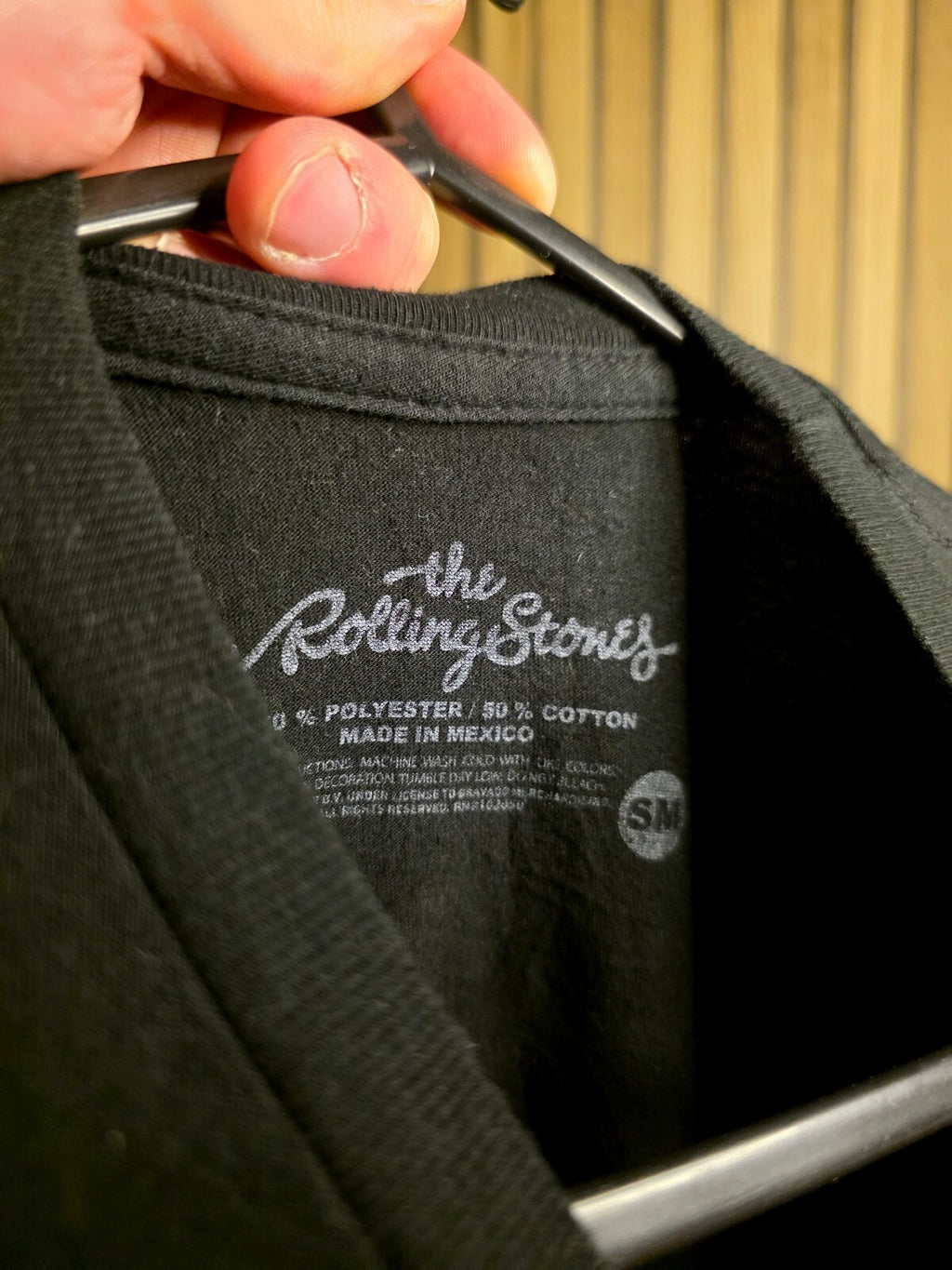 The Rolling Stones North American Tour 1975 Graphic T-Shirt Black Size Small