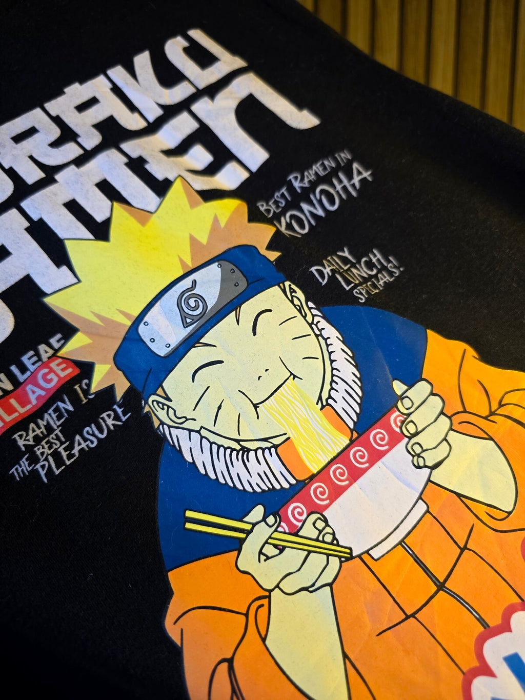 Naruto Ichiraku Ramen Graphic Black T-Shirt Medium