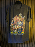 Capcom Graphic T-shirt Video Game Characters Grey Men's T-shirt Size Small
