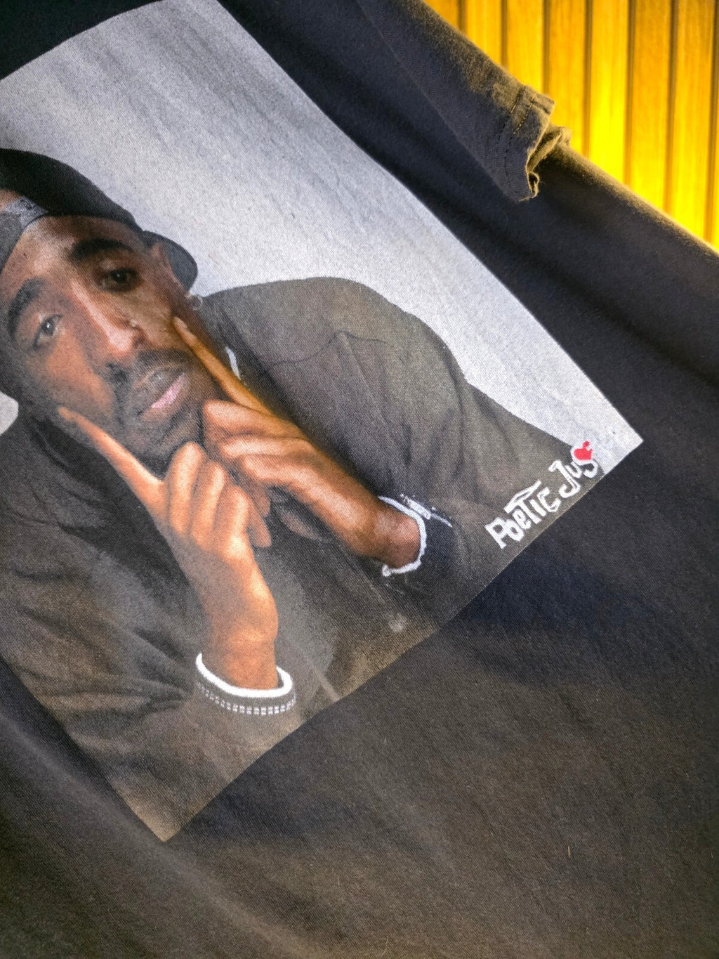 Pacific Justice Tupac Shakur Graphic T-Shirt Black Medium