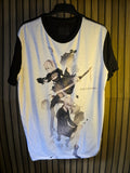 NieR Automata Graphic T-shirt Black and White XL