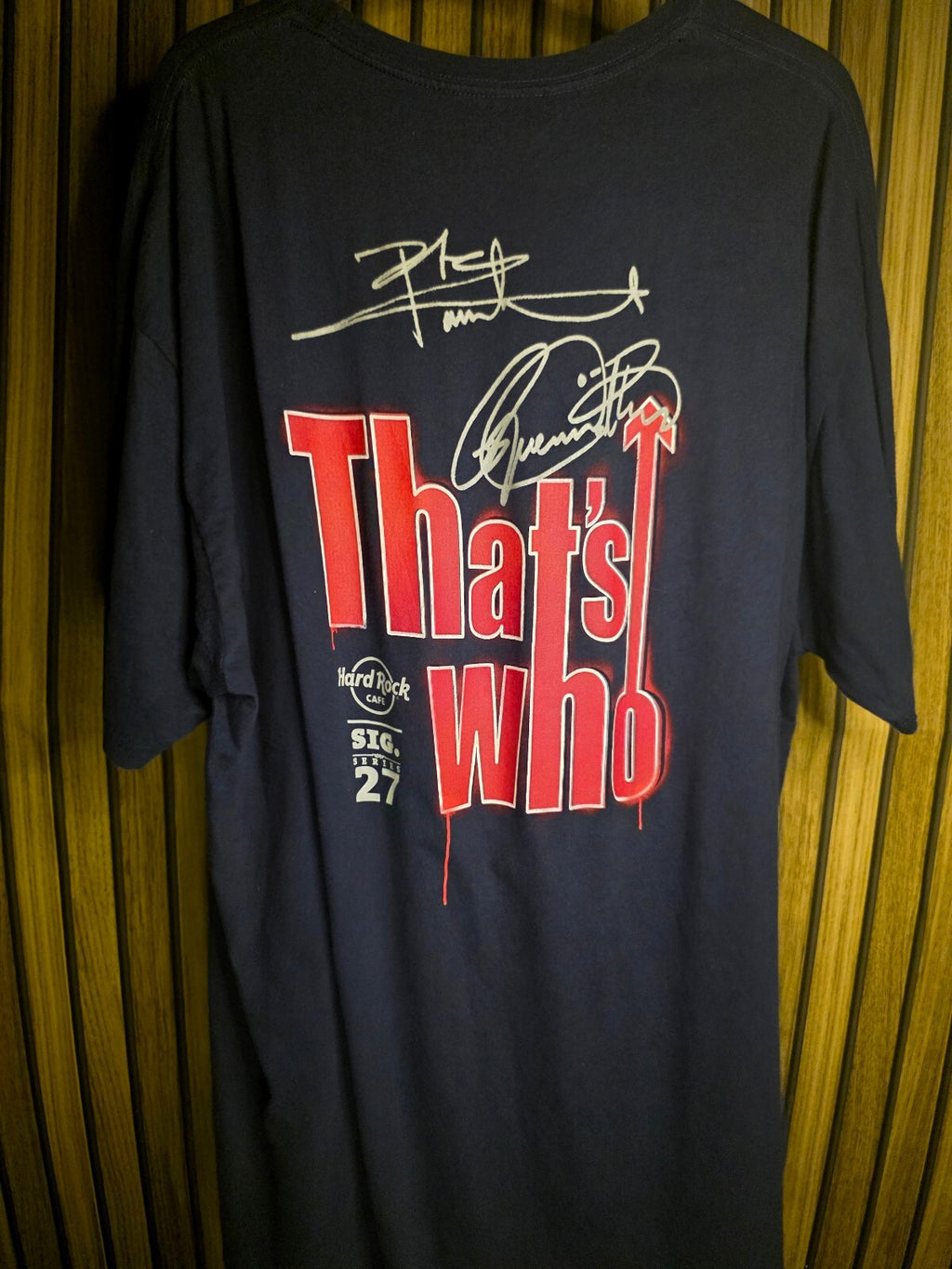 Hard Rock Cafe The Who Niagara Falls Tour Graphic T-Shirt Navy XX Large