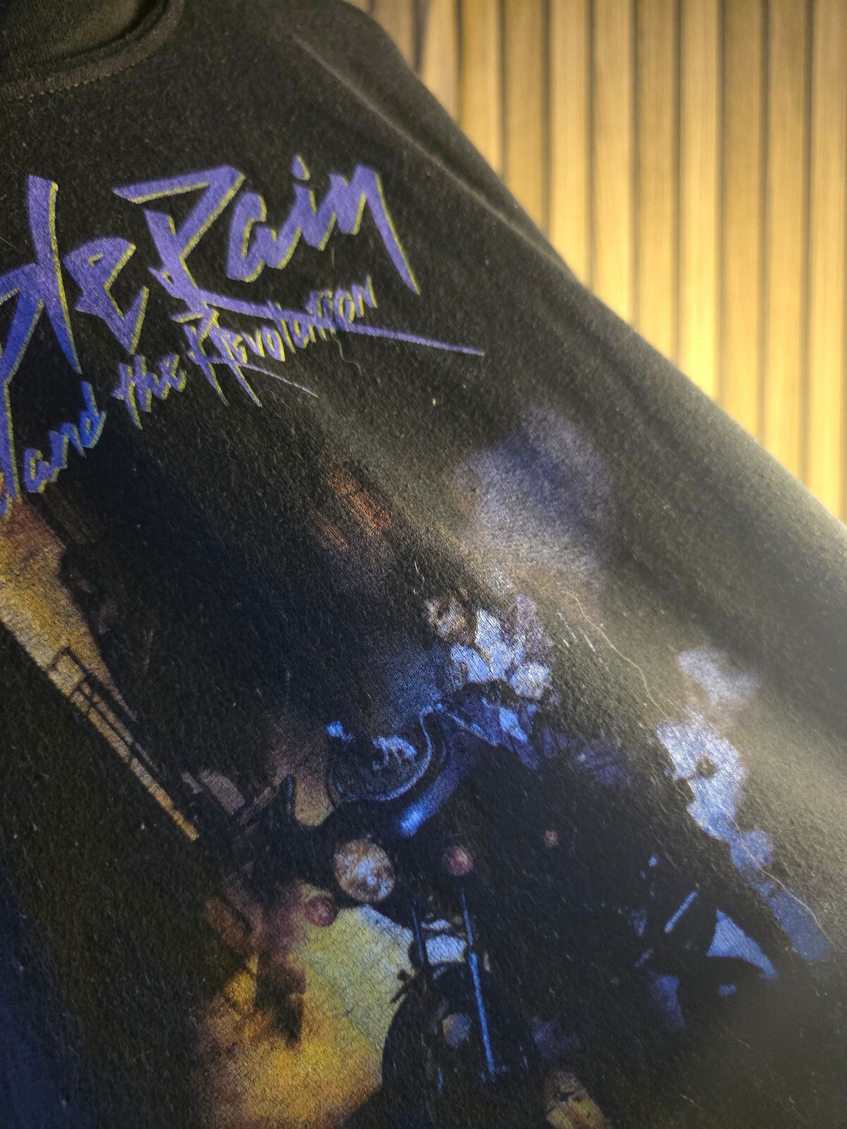 Prince Purple Rain Hoodie Black Medium Graphic Print