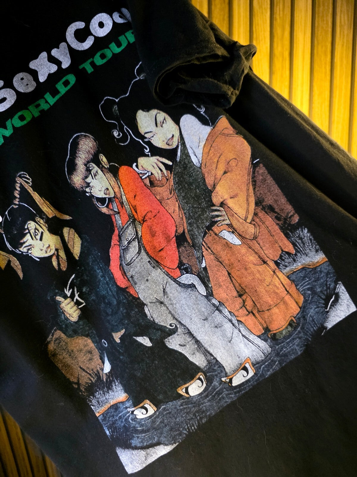 TLC CrazySexyCool World Tour Black Graphic T-Shirt Size L
