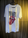 The Rolling Stones White Tongue Logo T-Shirt M
