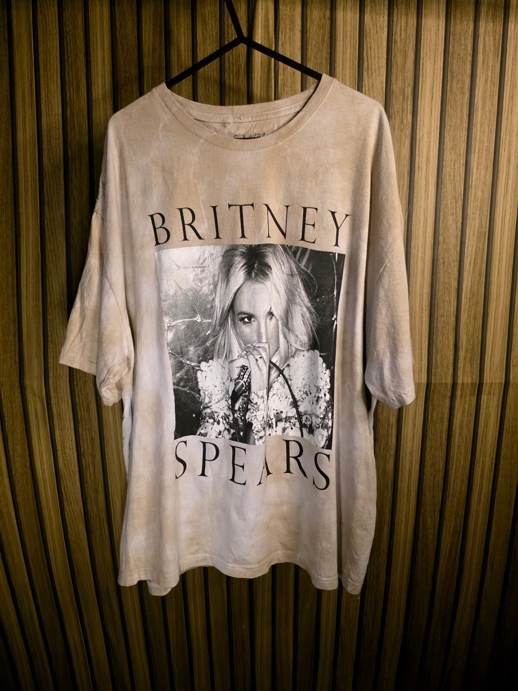 Britney Spears Graphic T-Shirt Beige XL/TG Cotton