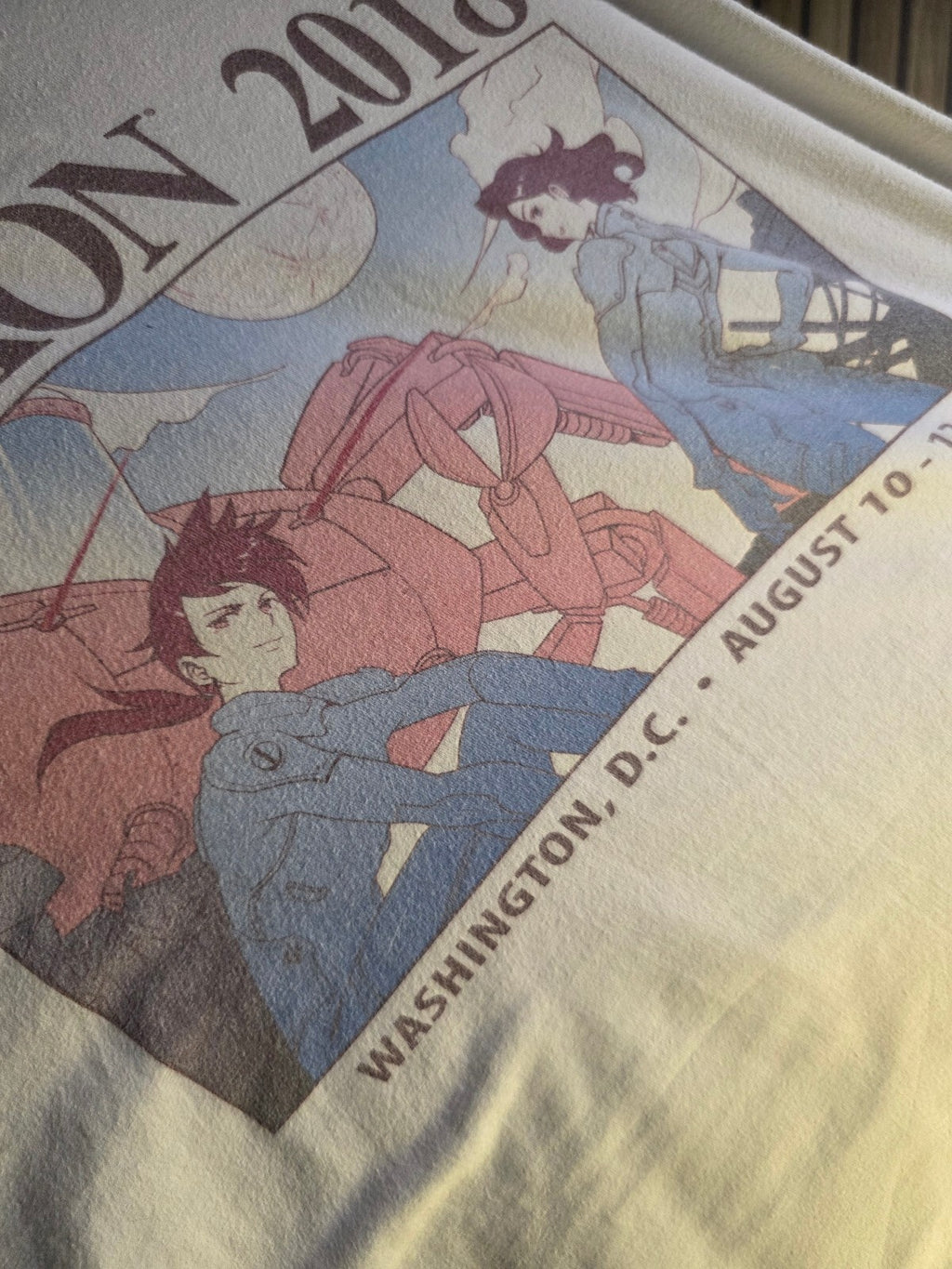 Hanes Otakon 2018 Anime Graphic T-Shirt White Large