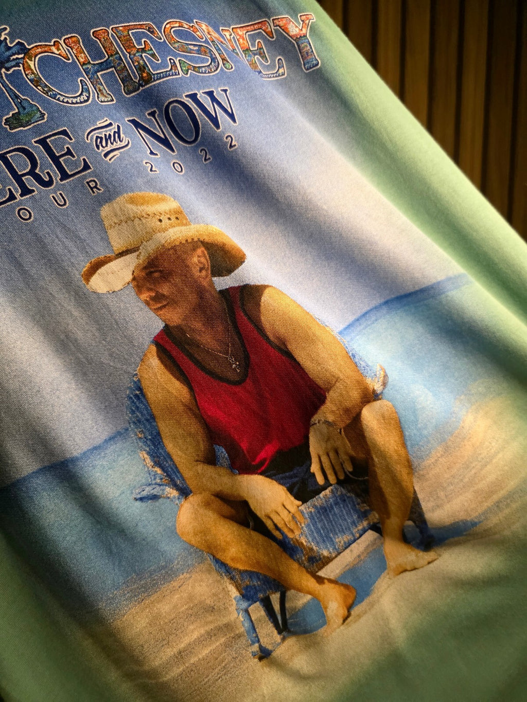 No Shoes Nation Kenny Chesney Here and Now Tour 2022 Green T-Shirt Large