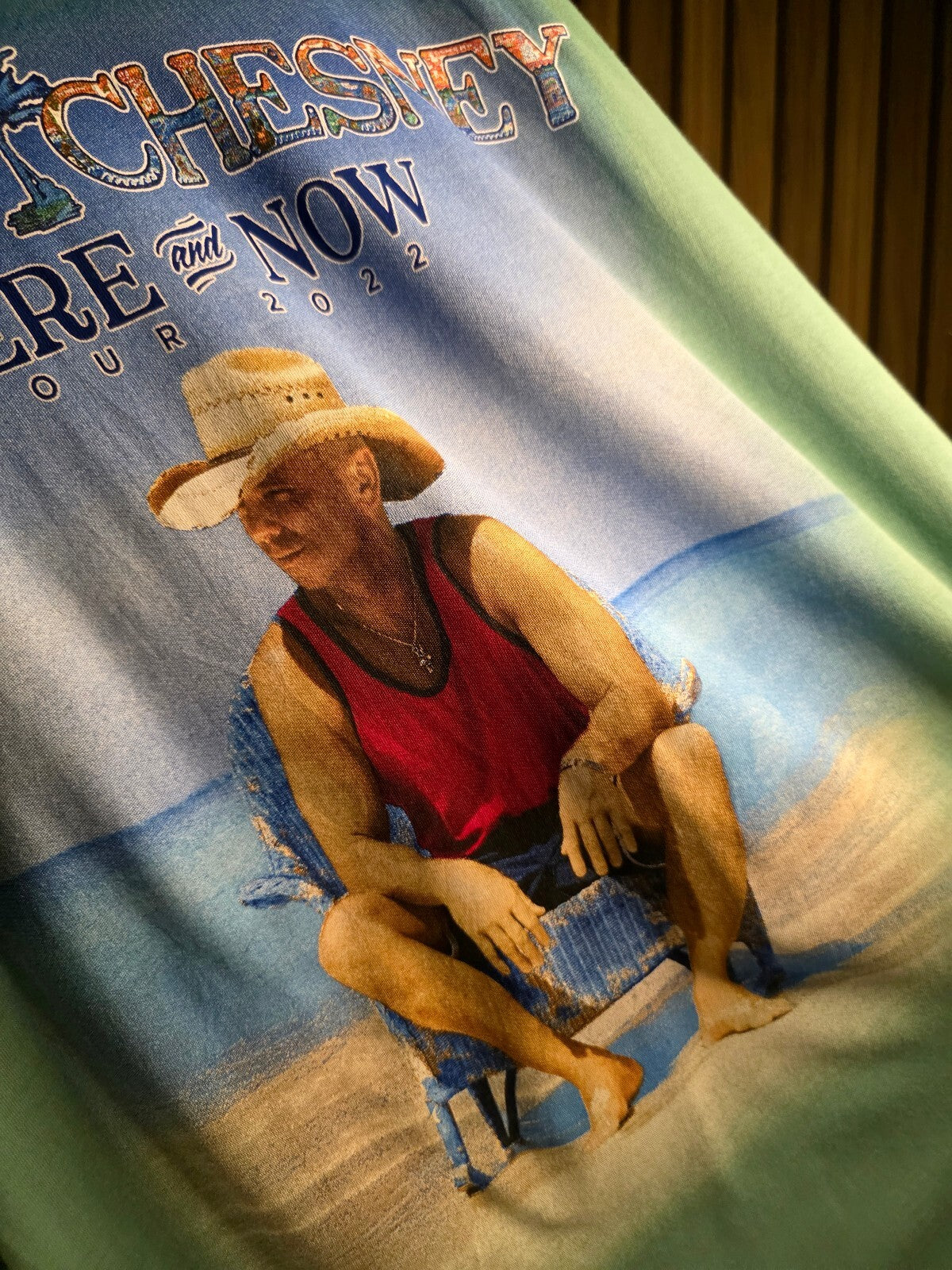 No Shoes Nation Kenny Chesney Here and Now Tour 2022 Green T-Shirt Large