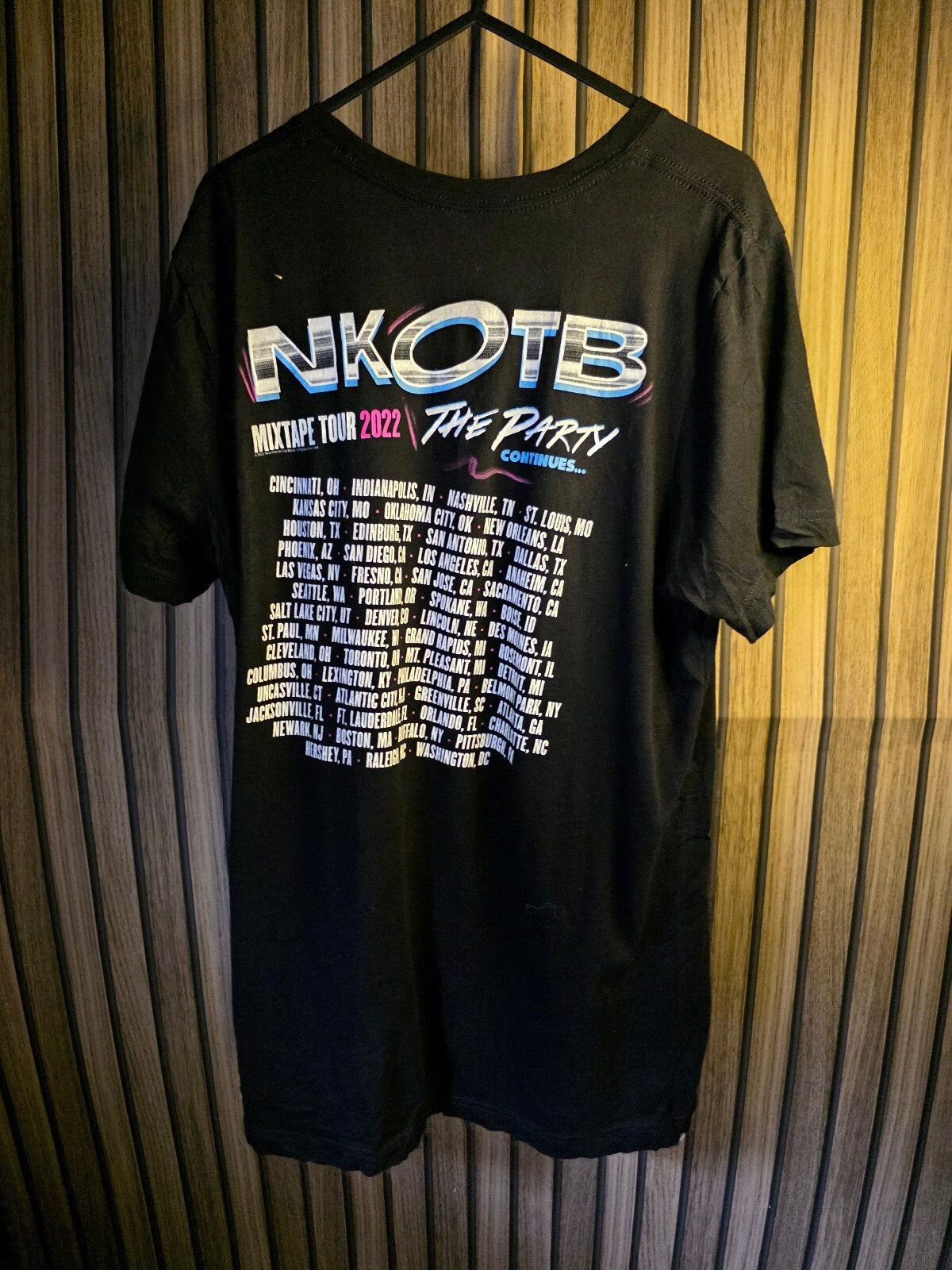NKOTB Mixtape Tour 2022 The Party Black T-Shirt Medium