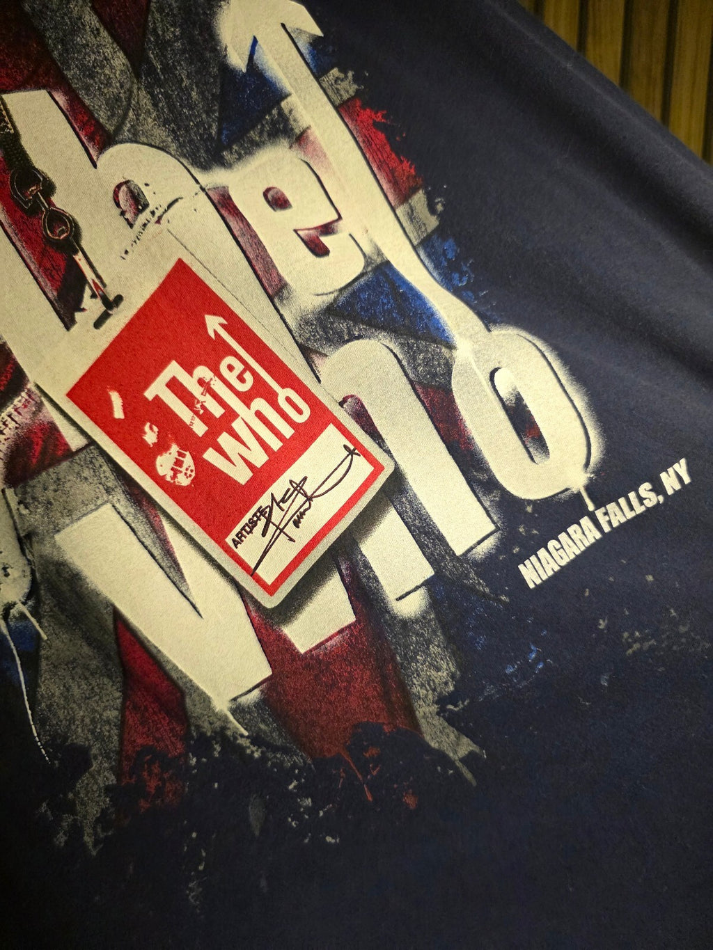 Hard Rock Cafe The Who Niagara Falls Tour Graphic T-Shirt Navy XX Large
