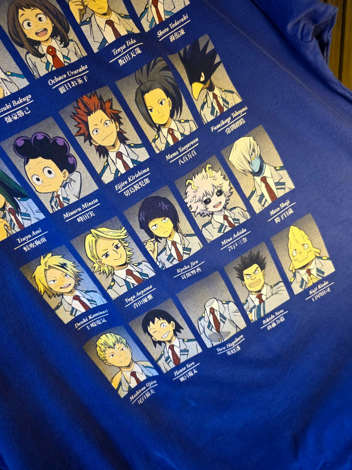 BoxLunch My Hero Academia Class 1-A Character Grid Blue T-Shirt X-Large