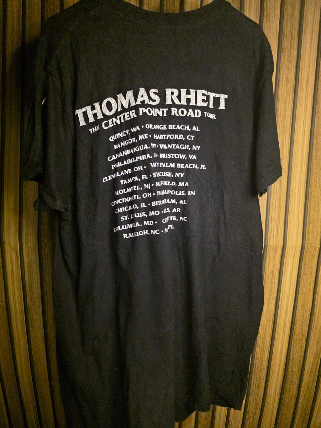 Thomas Rhett Center Point Road Tour Black Graphic T-Shirt ;arge