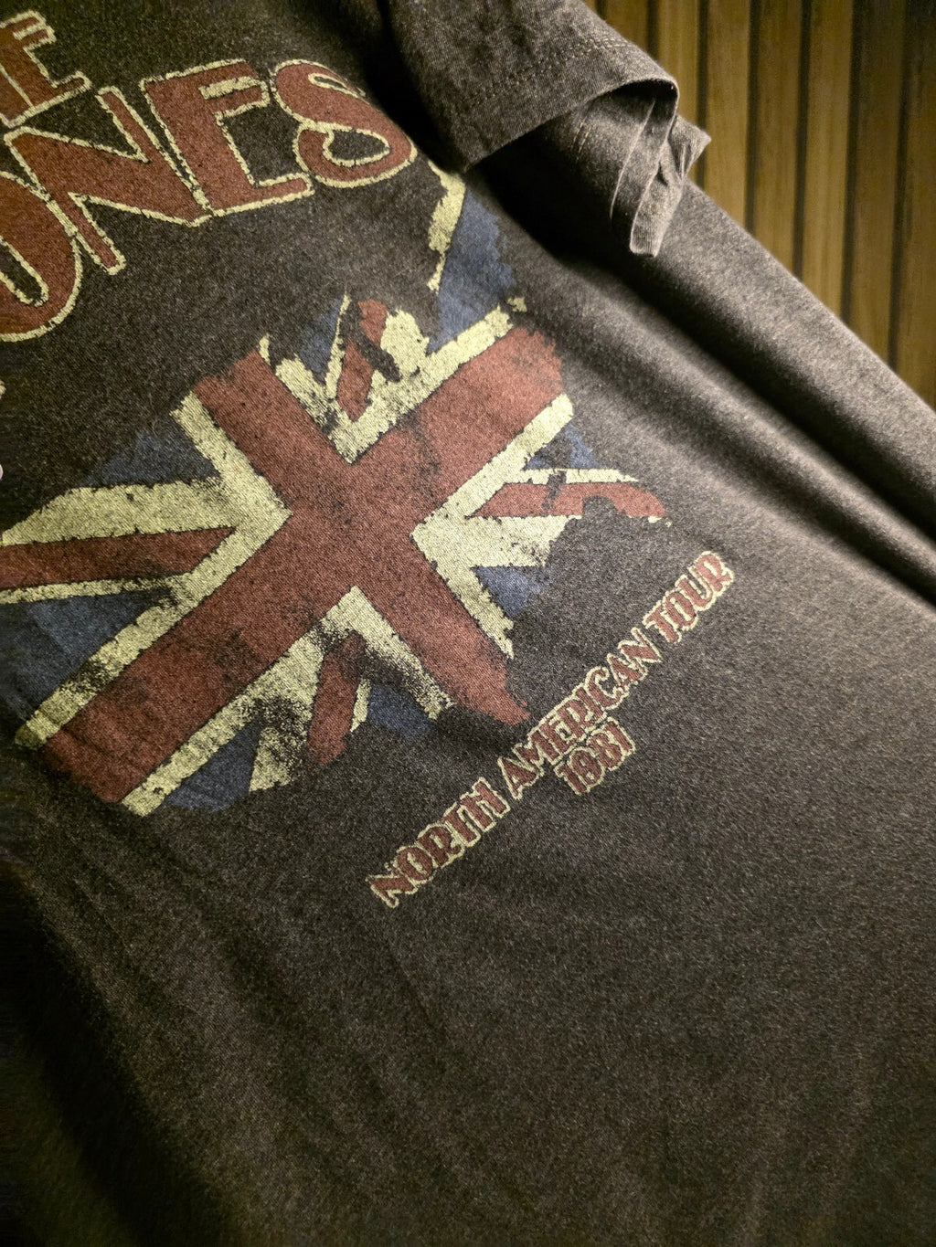 The Rolling Stones North American Tour 1981 Graphic T-Shirt Charcoal Grey M