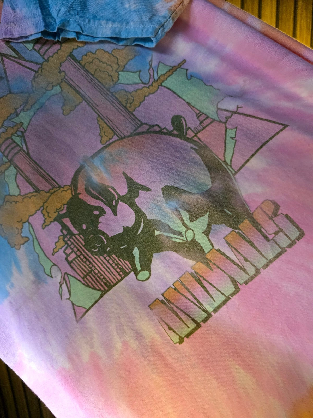 Pink Floyd Animals Tie-Dye T-Shirt Multicolour M