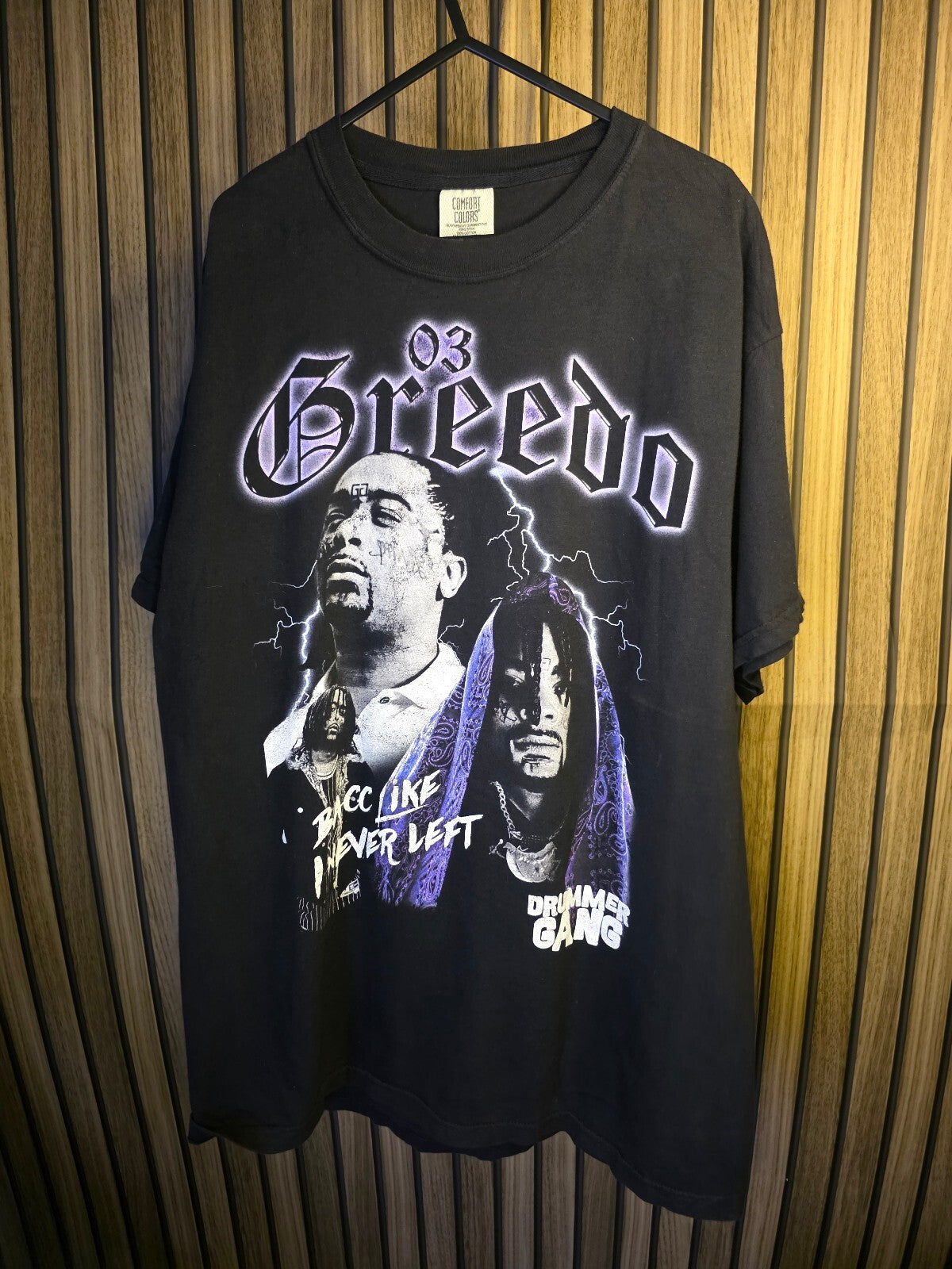 03 Greedo Drummer Gang Tour Graphic T-Shirt Black Large