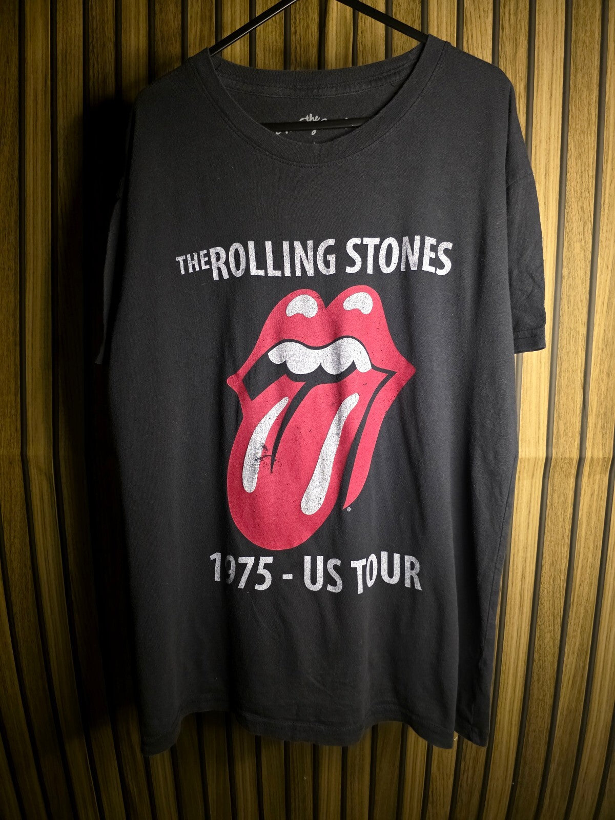 The Rolling Stones 1975 US Tour Graphic T-Shirt Black Large