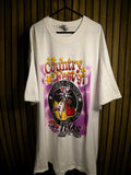 RARE Vintage Liquid Blue Country Fest 1997 Texas Music Event White T-Shirt XL