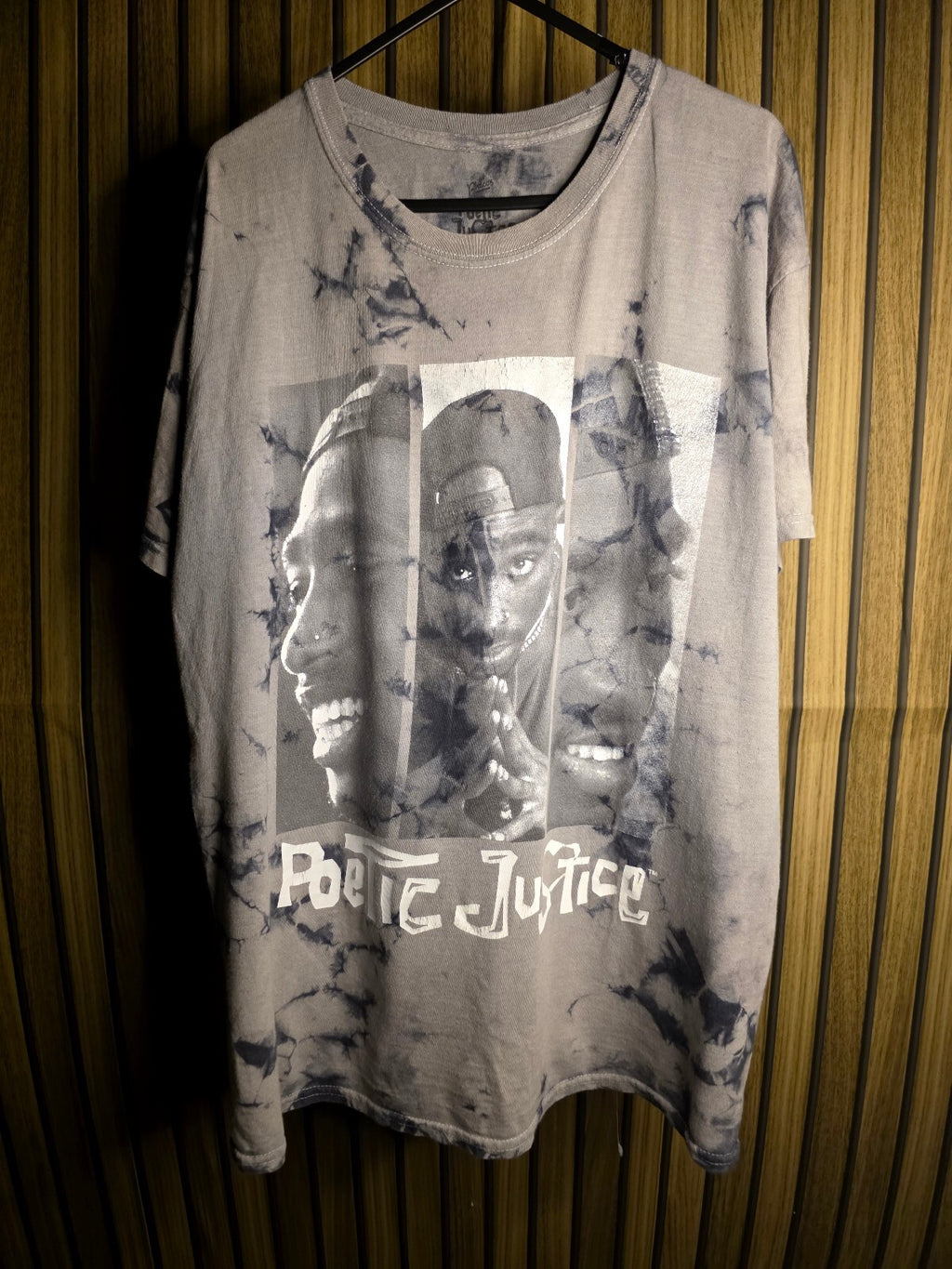 Famous Poets Society Poetic Justice Tie-Dye Graphic T-Shirt Grey M