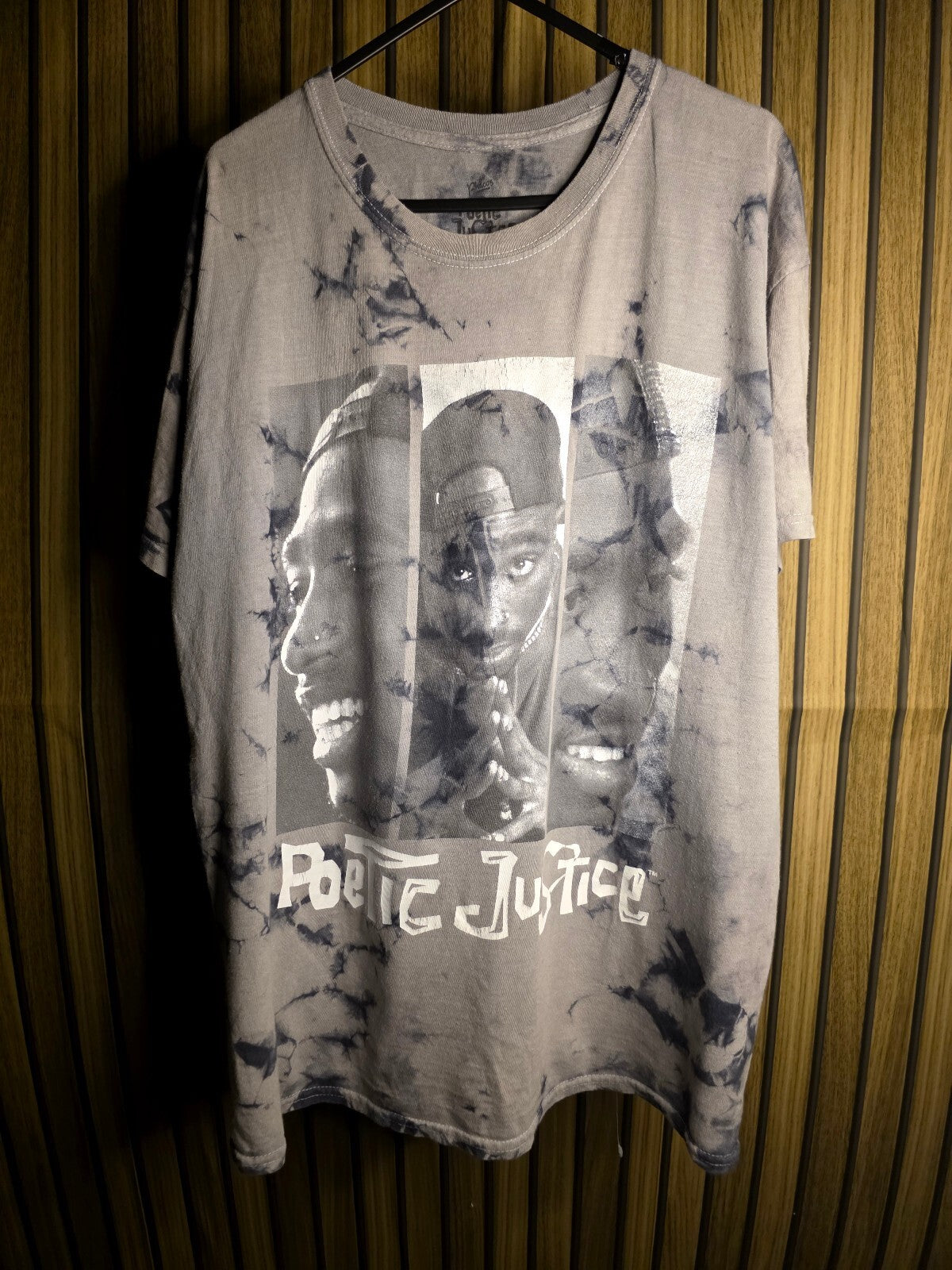 Famous Poets Society Poetic Justice Tie-Dye Graphic T-Shirt Grey M