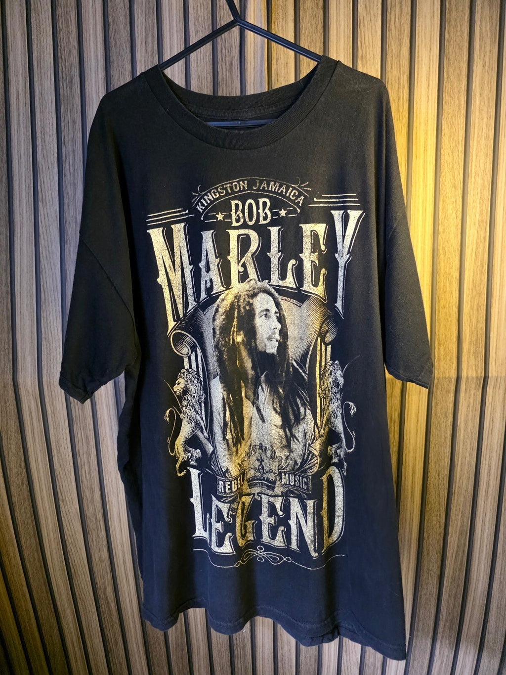 Zion Rootswear Bob Marley Legend Graphic T-Shirt Black XL