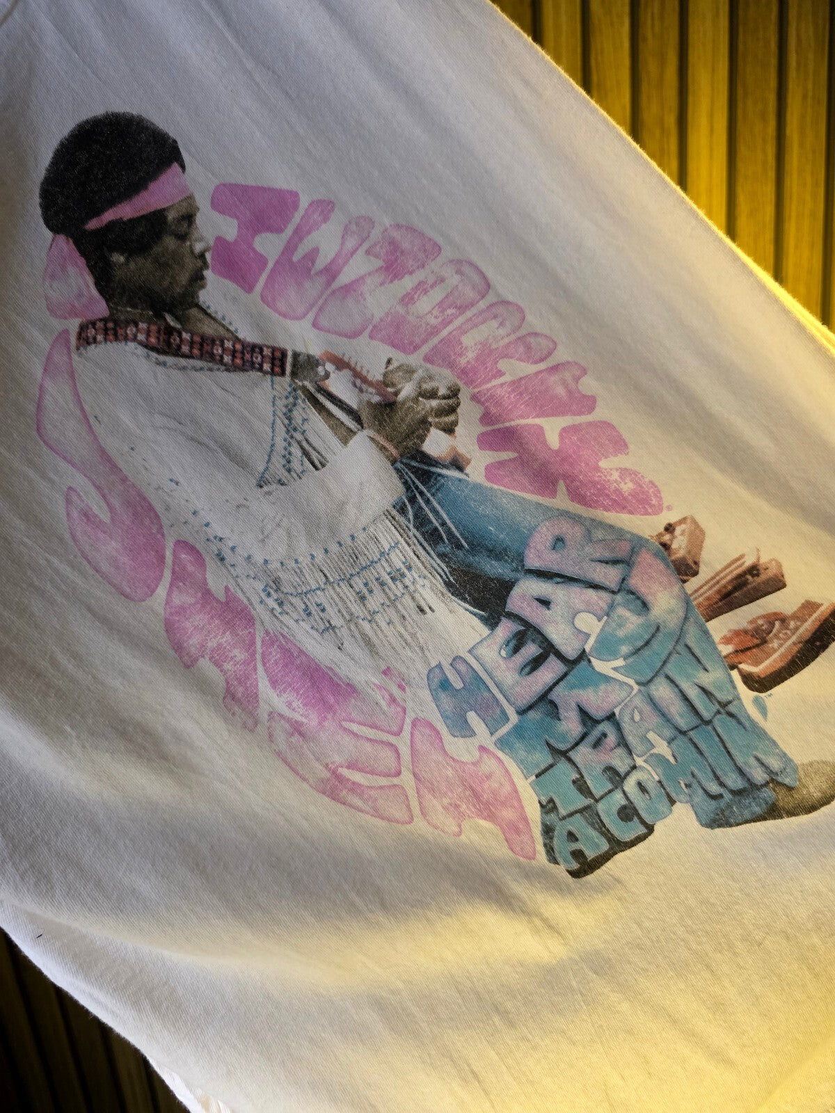 Old Navy Graphic Tank Top Jimi Hendrix Print White Medium