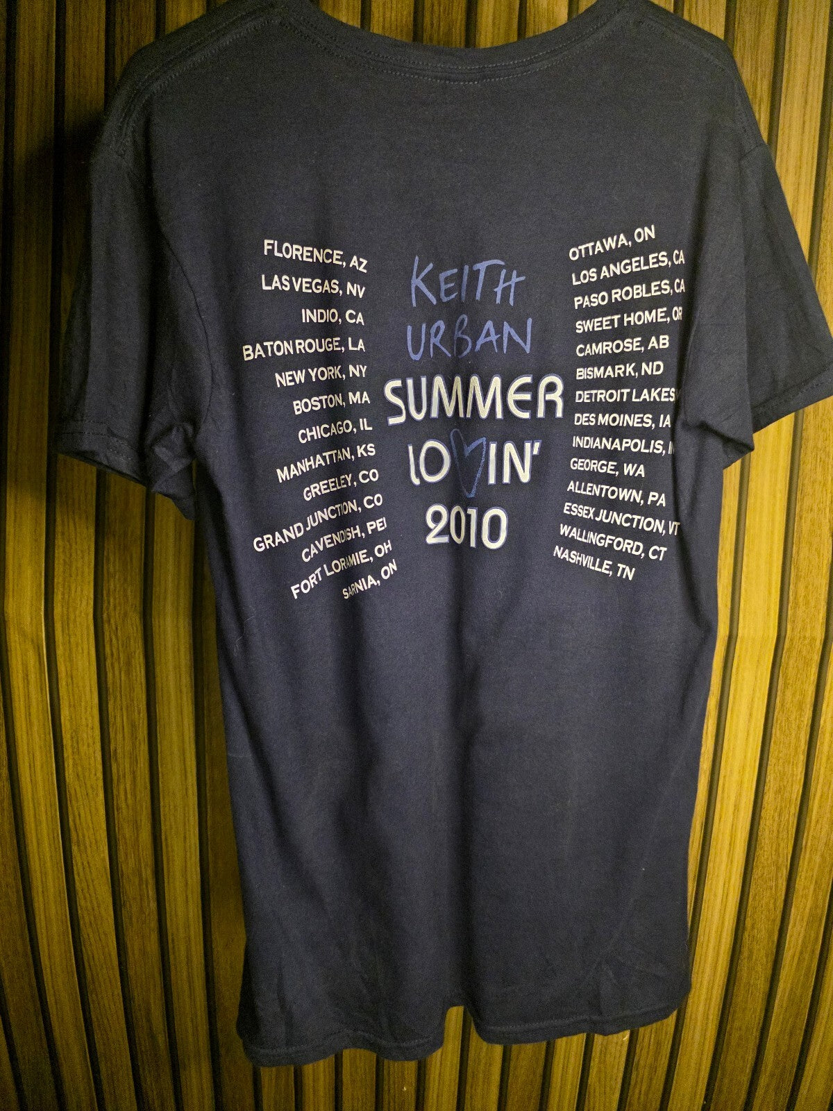 Gildan Keith Urban Summer Lovin' 2010 Tour T-Shirt Blue Small