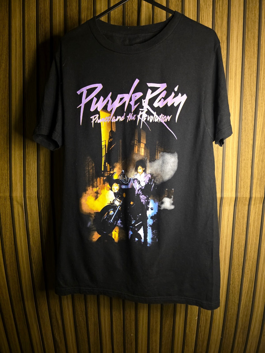 The Prince Estate Purple Rain Motorcycle Graphic T-Shirt Black Size Small