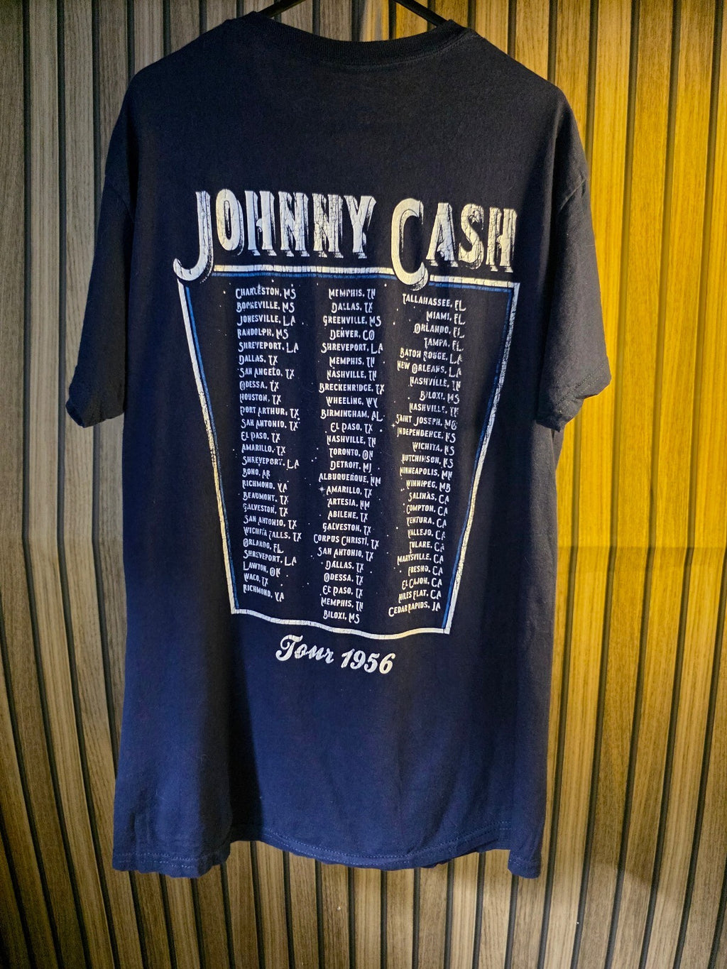 Cash Johnny Cash Tour 1956 Graphic T-shirt Black Medium