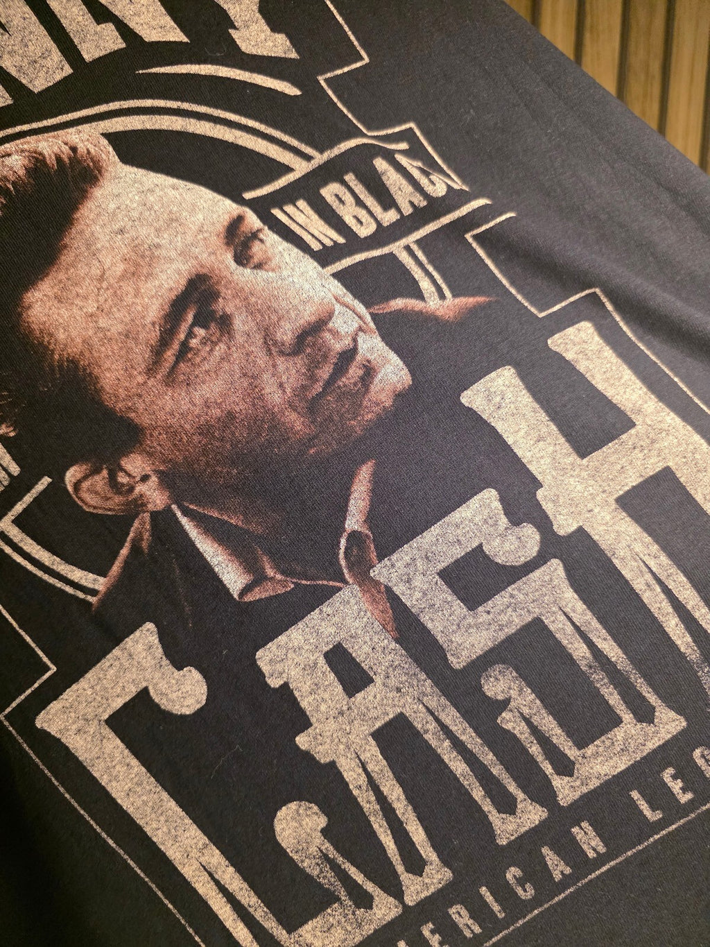 Johnny Cash Graphic T-Shirt The Man In Black Black 1X
