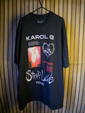 Karol G Strip Love Tour Graphic T-Shirt Black XL