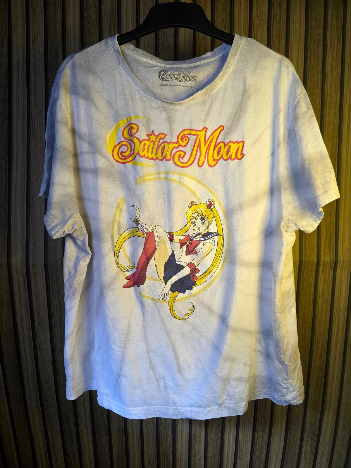 Sailor Moon Graphic T-Shirt White Anime Print Medium