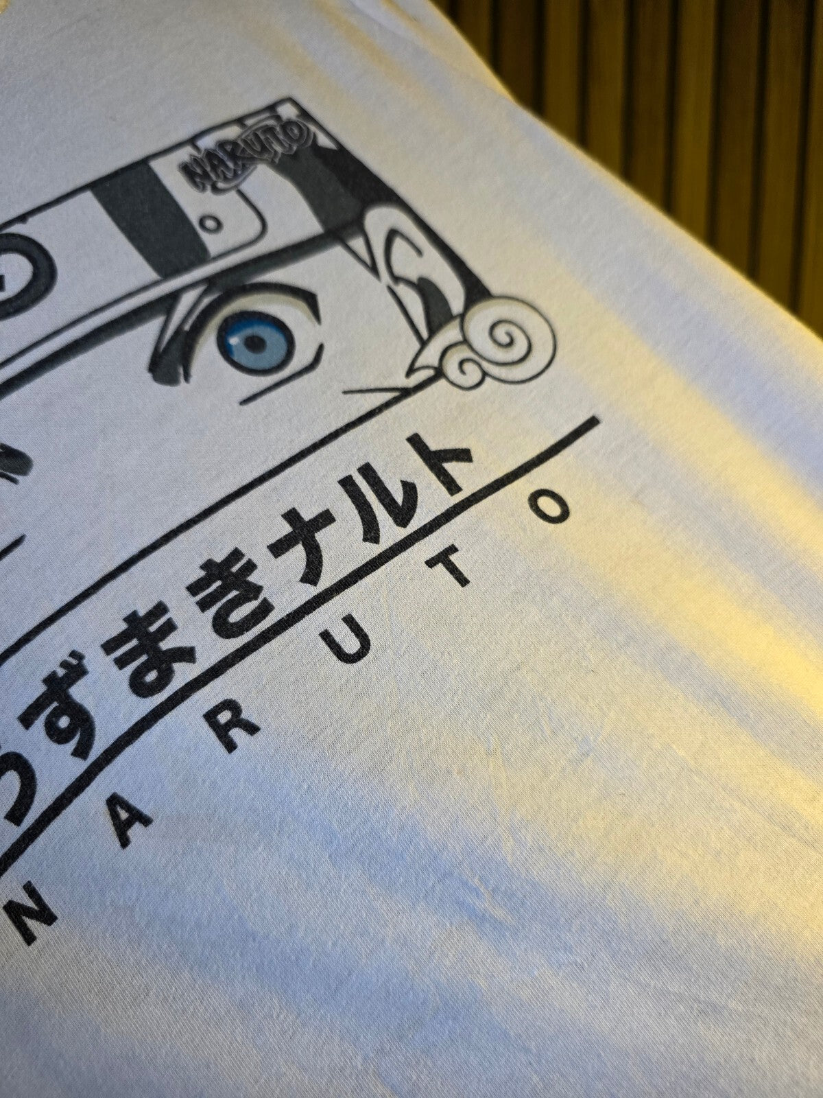 Naruto Graphic T-Shirt White Size S/R 7/8 Kids Anime
