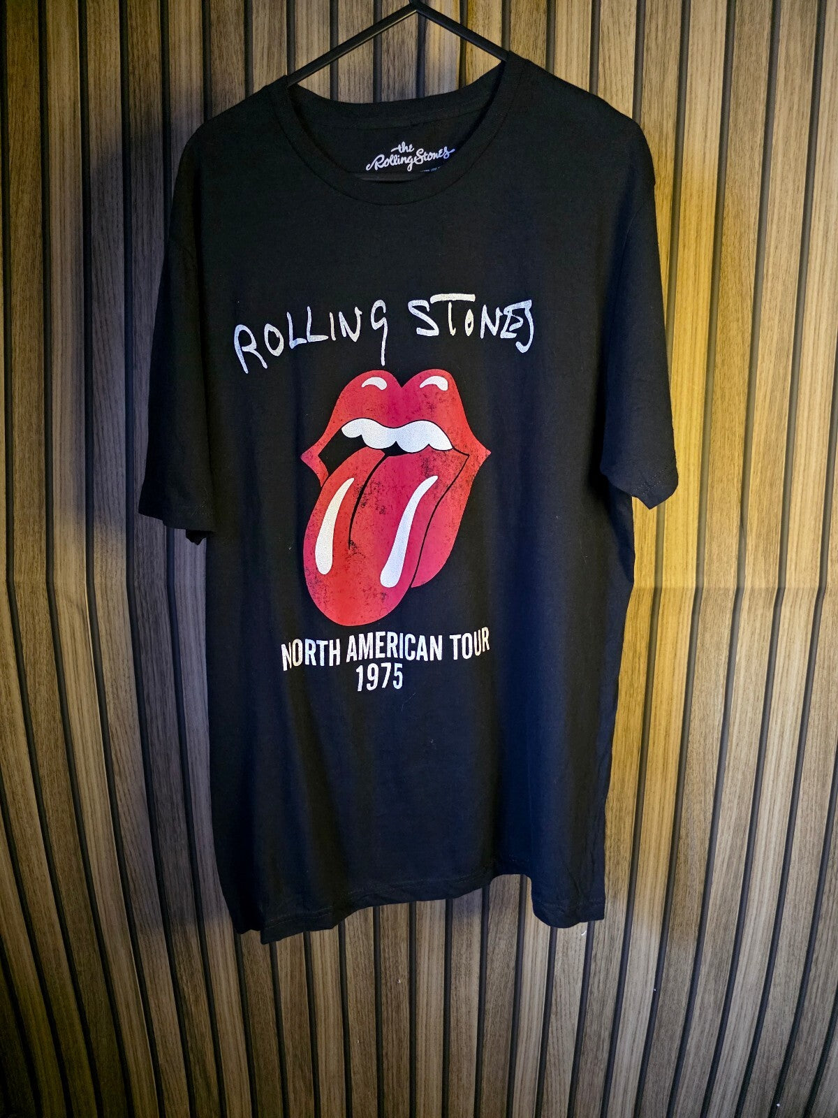 The Rolling Stones North American Tour 1975 T-shirt Black Medium