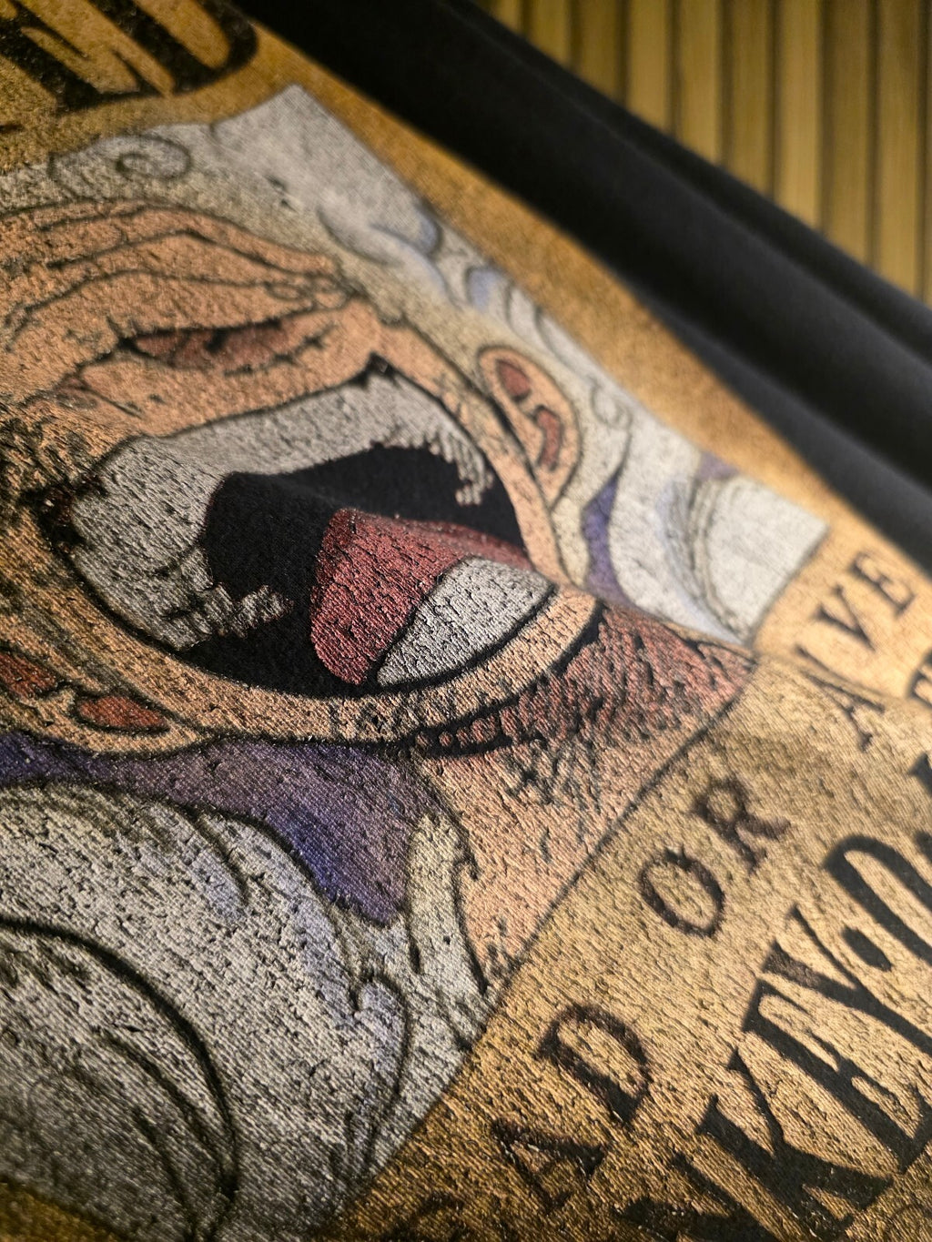 Gildan One Piece Monkey D Luffy Wanted Poster Black T-Shirt Size L